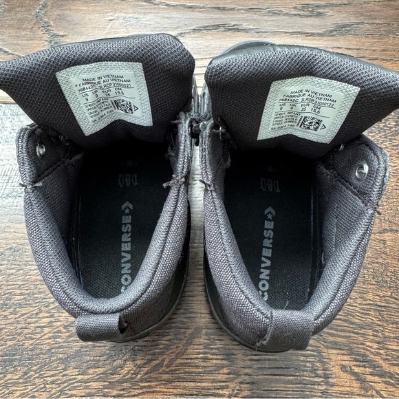 Converse Black High-Top Kids Sneakers - Picture 10 of 10